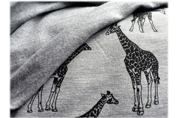 Giraffes French Terry fabric